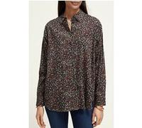 Scotch & Soda Oversized Shirt With Print Creatures Of The Night Field Gree Taille: 38 | Chemisiers Outlet | Femme | Le Noir