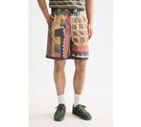 Scotch & Soda Printed Patchwork Cotton-poplin Loose Fit Bermuda Mountains Taille: M | Shorts de Sport Outlet | Homme