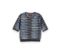 Scotch & Soda Pull en Tricot Jacquard Lurex pour Femme, Anthracite A U078, S