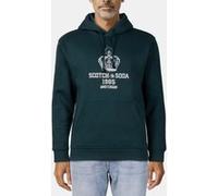 Scotch & Soda Relaxed Fit Fleece Graphic Hoodie Cypress Green Taille: M | Sweatshirts à capuche Outlet | Homme | Vert