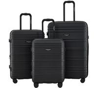 Scotch & Soda Rotterdam Valise Rigide Extensible, Noir, 3 Piece Set, Rotterdam Valise Rigide Extensible