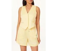 Scotch & Soda Satin Hidden Placket Vest Golden Haze Taille: S | Vestes sans manches Outlet | Femme | Jaune