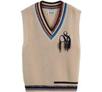 Scotch & Soda Stripe Trim Knitted Spencer Light Calico Taille: XS | Pulls en Maille Outlet | Femme