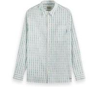 Scotch & Soda Striped Cotton-voile Shirt White / Blue Green Stripe Taille: S | Casual chemises Outlet | Homme | Blanche