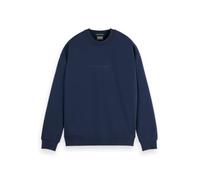 Scotch & Soda Sweat-Shirt à col Rond avec Logo Essential Badge pour Homme, Sky Captain., XL