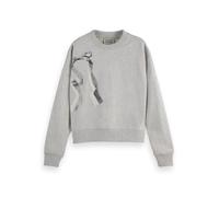 Scotch & Soda Sweat-Shirt décontracté Chest Artwork, Gris Clair mélangé U051, S