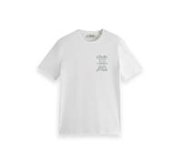 Scotch & Soda Left Chest Artwork t-Shirt, White, M Hommes