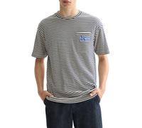 Scotch & Soda T-Shirt Double Face en Jersey avec Poche pour Homme, Combo B Blanc/Bleu Marine 410, M