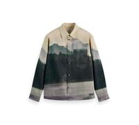 Scotch & Soda Relaxed fit Printed Twill Overshirt Veste, Blur Lakehouse, XL Hommes
