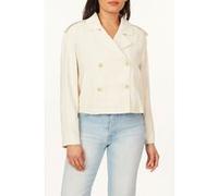 Scotch & Soda Terry And Twill Jacket White Cap Grey Taille: L | Vestes courtes Outlet | Femme | Blanche