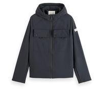 Scotch & Soda Veste Softshell à Capuche Utilitaire Anorak, Black, M Homme
