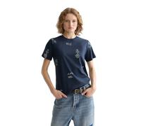 Scotch & Soda Women's All Over Printed T-Shirt, Carbon V470, M