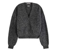 Scotch & Soda Women's Core Fuzzy Relaxed Cardigan Sweater, Charcoal Melange, M