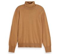 Scotch & Soda Women's Core Roll Neck Relaxed Pullover Sweater, Tobacco Melange, L