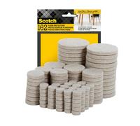 Scotch SurfaceProtection SP845 Lot de 162 tampons en Feutre de qualité supérieure pour protéger Les sols en linoléum Beige Tailles Assorties