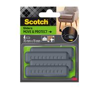 Scotch tampons glisseurs auto-adhésifs alvéolés - gris - 70 x 19 mm