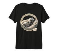 Scotch Terrier Chien Chillt avec Panier pour Chien + Nourriture pour Sommeil T-Shirt Haut de Gamme