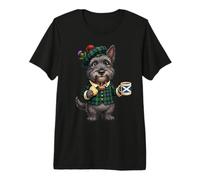 Scotch Terrier Lady Chien Femme Tasse Café Drapeau Écosse T-Shirt Haut de Gamme