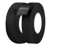 Scotch Tissu 19 mm X 25 m Rubans Adhésifs Gaffer pour Isolation Électrique Ruban Adhésif en Coton Scotch Noir Electricien Isolant Électrique Ruban Adhésif Toilé pour Faisceaux de Câbles