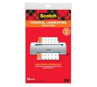 Scotch TP3855-20 20pièce(s) pochette plastique - Pochettes plastiques (Transparent, Brillant, Thermique, 0,0762 mm, 228,6 mm, 355,6 mm)