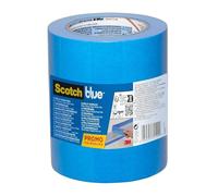 ScotchBlue Ruban de Masquage de Peinture Multi-Surfaces, 3 Rouleaux, 48 mm x 41 m - Scotch Ruban Adhésif Polyvalent pour Travaux de Peinture et Décoration, Intérieur et Extérieur, 70% PEFC