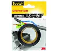 ScotchBlue Ruban électrique noir, 10 m x 15 mm, 1 Rouleau