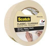 Scotchblue, Scotch Lot de 16 rouleaux de ruban de masquage classique 36 mm x 50 m - Adhérence - Ruban de masquage pour peinture et décoration d'intérieur