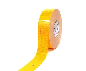 Scotchlite 3M 983 Film réfléchissant pour marquage de contour Largeur 50 mm bande ruban adhesive pour véhicules camion remorque (3 m, Jaune 71)