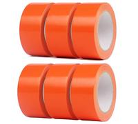 Scotchs Orange de Chantier (PVC) | 6 Rouleaux Ruban Adhésif (0,50 cm X 33 m) | Travaux et Chantiers | Toutes Surfaces | Bricolage - Etanchéité - Isolement - Protection | Ultra résistant 140 µ