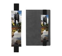 Scotland Castle Water Lake Scottish Elastic Band Pen Holder Detachable PU Leather Pen Sleeve Pouch Journal Pencil Holder Pencil Case Office Supplies Gift For Hardcover Journals Notebooks Planners,