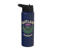 Scotland Established 843 Chardon à fleurs Stainless Steel Insulated Water Bottle