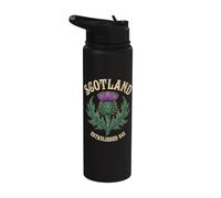Scotland Established 843 Chardon fleuri vieilli Stainless Steel Insulated Water Bottle