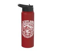 Scotland Forever Impression chardon sur bois Blanc Stainless Steel Insulated Water Bottle