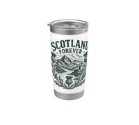 Scotland Forever Impression chardon sur bois Vert forêt Gobelet isotherme en acier inoxydable double paroi