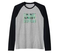 Scotland Humour I'm Not Angry I'm Just Smiling in Scottish Manche Raglan