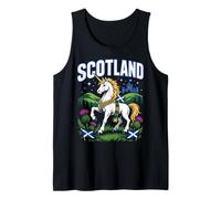 Scotland Outfit for Women Men Scottish Unicorn Flag Thistle Débardeur