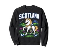 Scotland Outfit for Women Men Scottish Unicorn Flag Thistle Sweatshirt