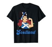 Scotland Strong Woman Drapeau écossais Country Pride Roots T-Shirt