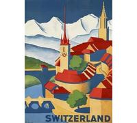 Scotlands Retro Travel Art Posters, Puzzles 1000 Pcs, Puzzle d'art Abstrait, Jeux De Mémoire pour Adultes Jouets Anti-Stress pour Toute La Famille Wy159Zq
