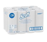 Scott, 4007 Lot de 36 rouleaux de papier toilette sans noyau, 2 plis, blanc