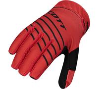 Scott 450 Angled Gants de Motocross, noir-rouge, taille S pour homme