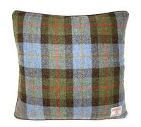 Scott and MacKenzie Harris Tweed MacLeod Housse de coussin carrée double face Motif tartan