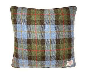 Scott and MacKenzie Harris Tweed MacLeod Housse de coussin carrée double face Motif tartan