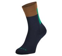 Scott - Block Stripe Crew - Chaussettes Dark Blue / Bread Brown - L (42 - 44)