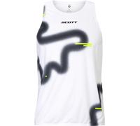 Scott - Débardeur de running léger, respirant et stretch - RC Run Tank M White Black pour Homme - Taille XL - Blanc Blanc XL