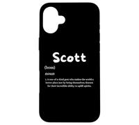 Scott Definition Nom personnalisé Costume personnalisé pour Scotts Coque pour iPhone 16 Plus