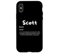 Scott Definition Nom personnalisé Costume personnalisé pour Scotts Coque pour iPhone X/XS