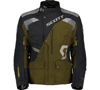 Scott Dualraid Dryo Veste textile de moto, Vert olive/noir, Taille M court
