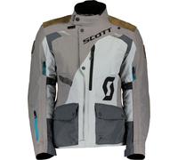 Scott Dualraid Dryo, veste textile imperméable pour femmes 42 Gris Clair/Gris/Marron Gris Clair/Gris/Marron