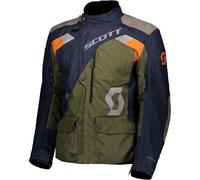Scott Dualraid Dryo, veste textile imperméable XS Bleu Foncé/Vert Foncé Bleu Foncé/Vert Foncé